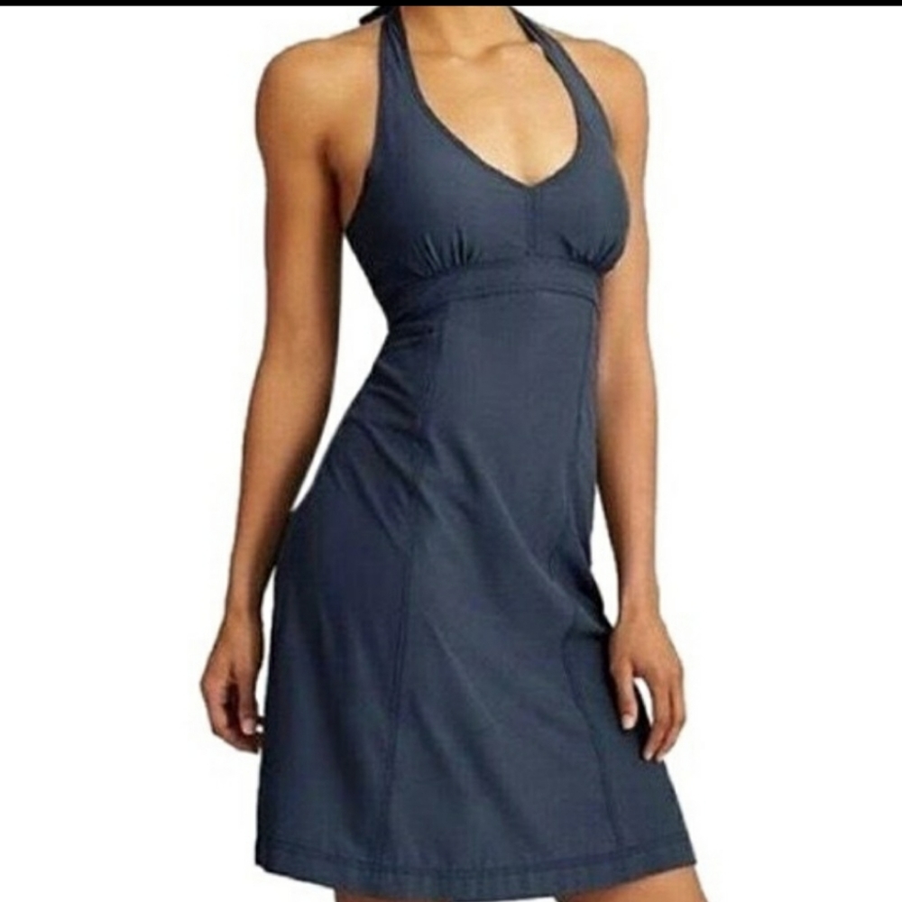 Athleta Blue Halter Dress